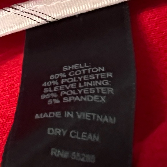 Express Cherry Red One Button Blazer, Small - Picture 4 of 5